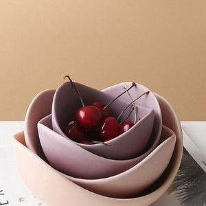 Shades of Purple Lotus Bowls - Set of 4